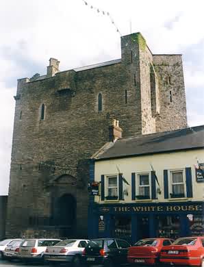 Wohnbau des Roscrea Castle von außen