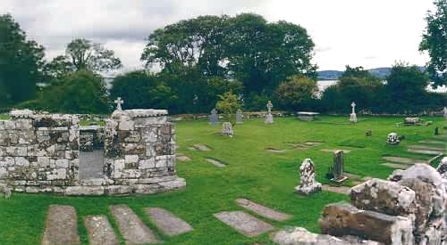 Der Friedhof mit den Resten der Church of the Wounded Men